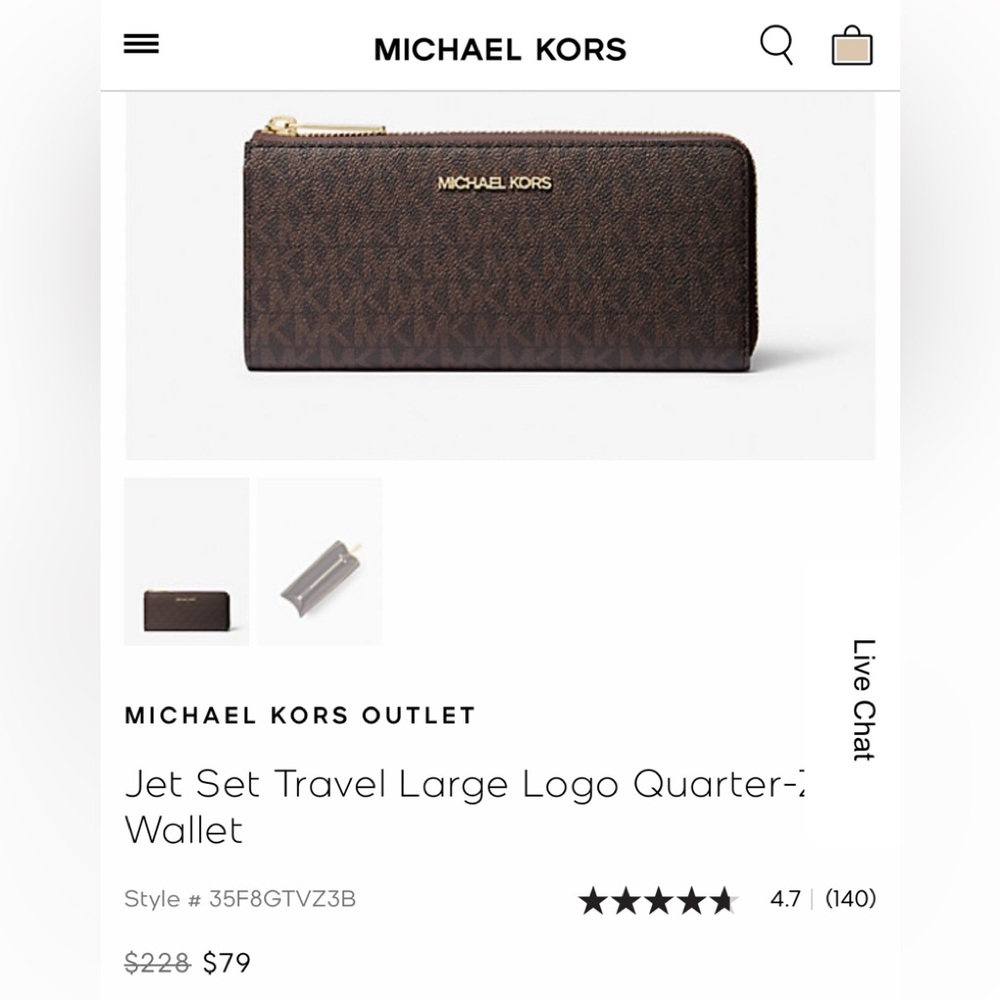 New Michael Kors Jet Set wallet